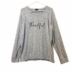 Buffalo David’s Bitton Knit Top Thankful Women's XL Soft Texture Heathered